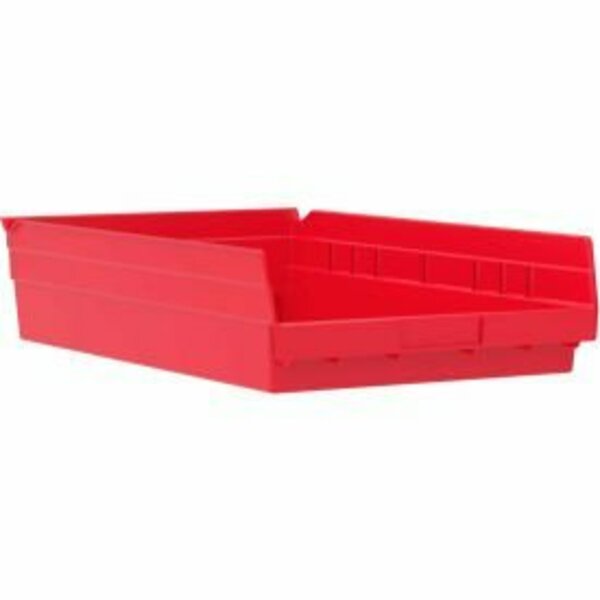 Akro-Mils Shelf Storage Bin, Plastic, Red, 12 PK 30178RED